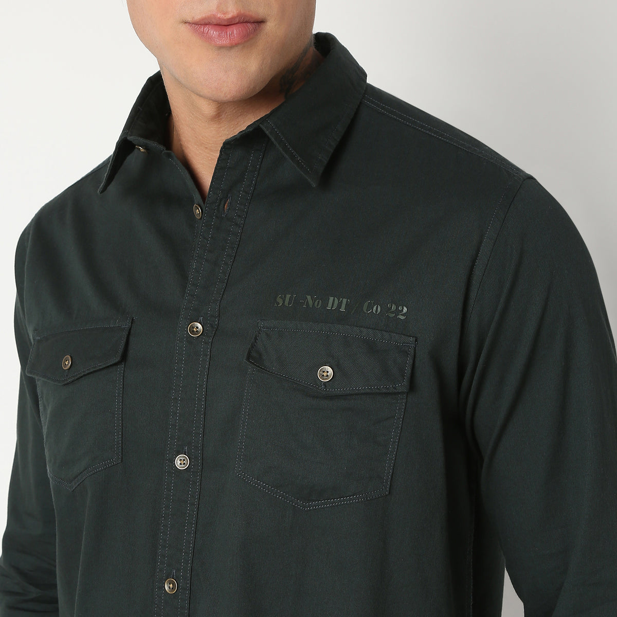 Regular Fit Solid Shirt