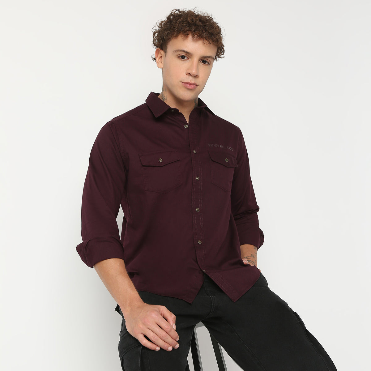 Regular Fit Solid Shirt