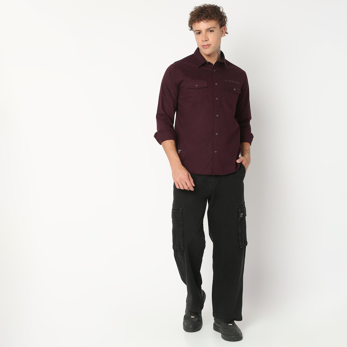 Regular Fit Solid Shirt