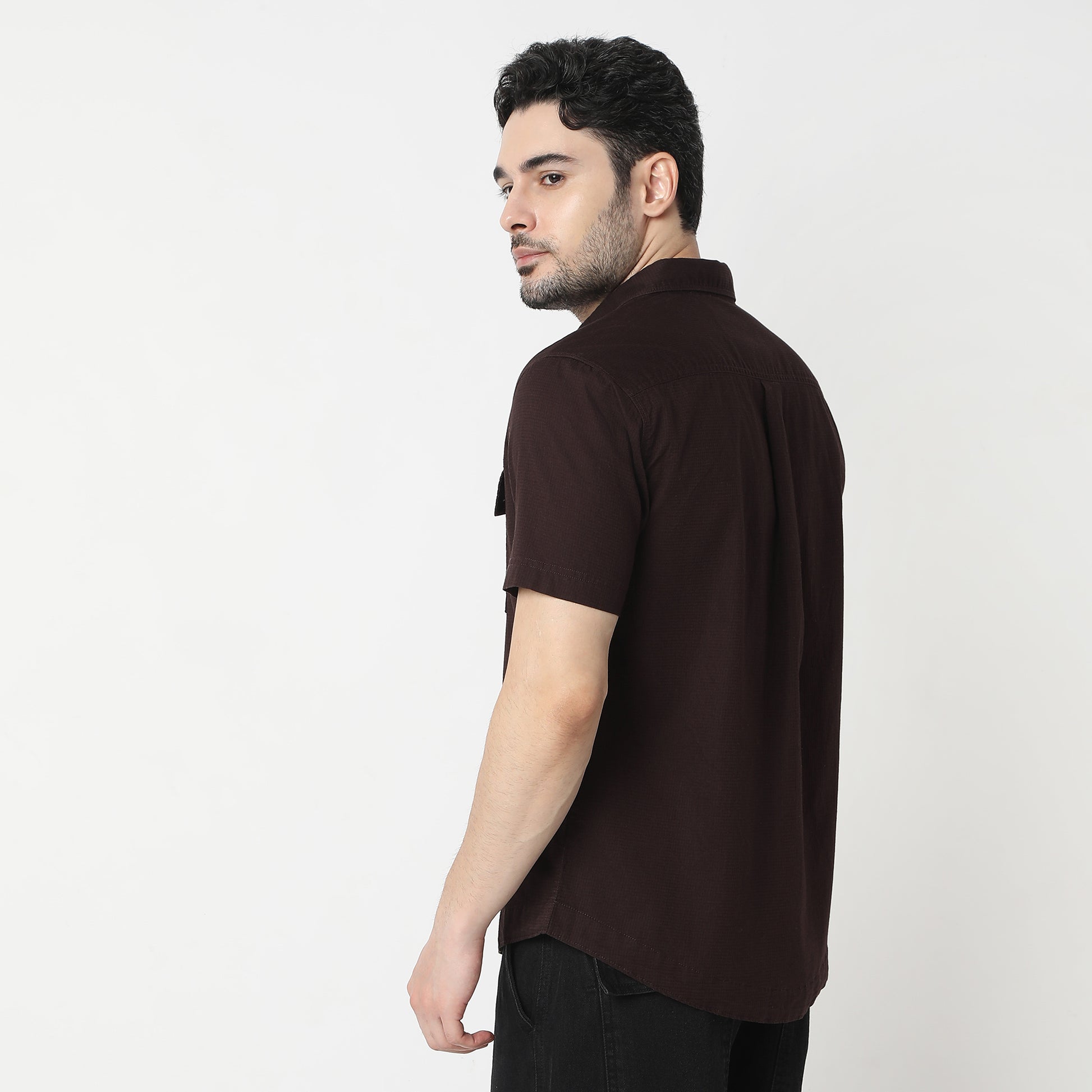 Slim Fit Solid Shirt