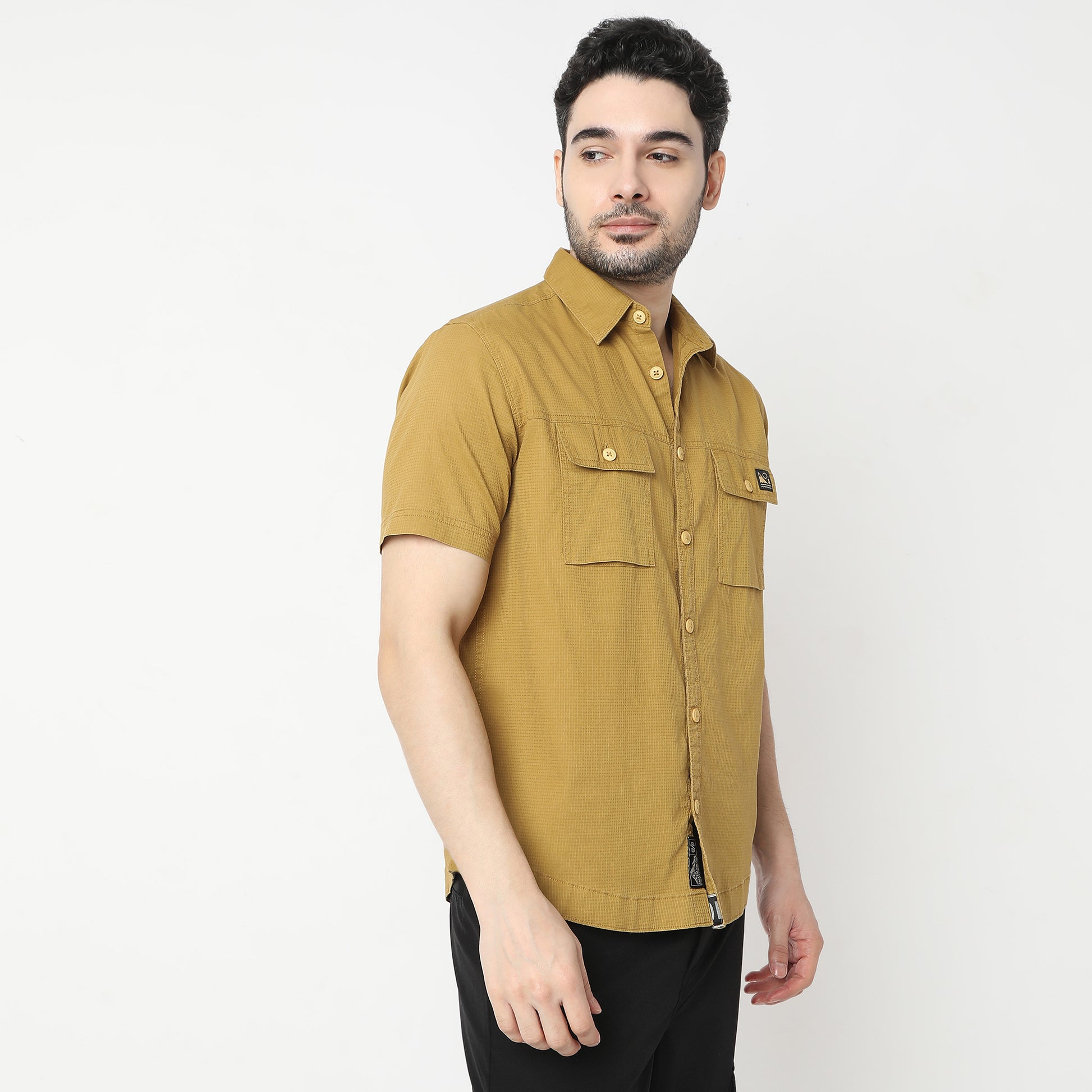 Slim Fit Solid Shirt