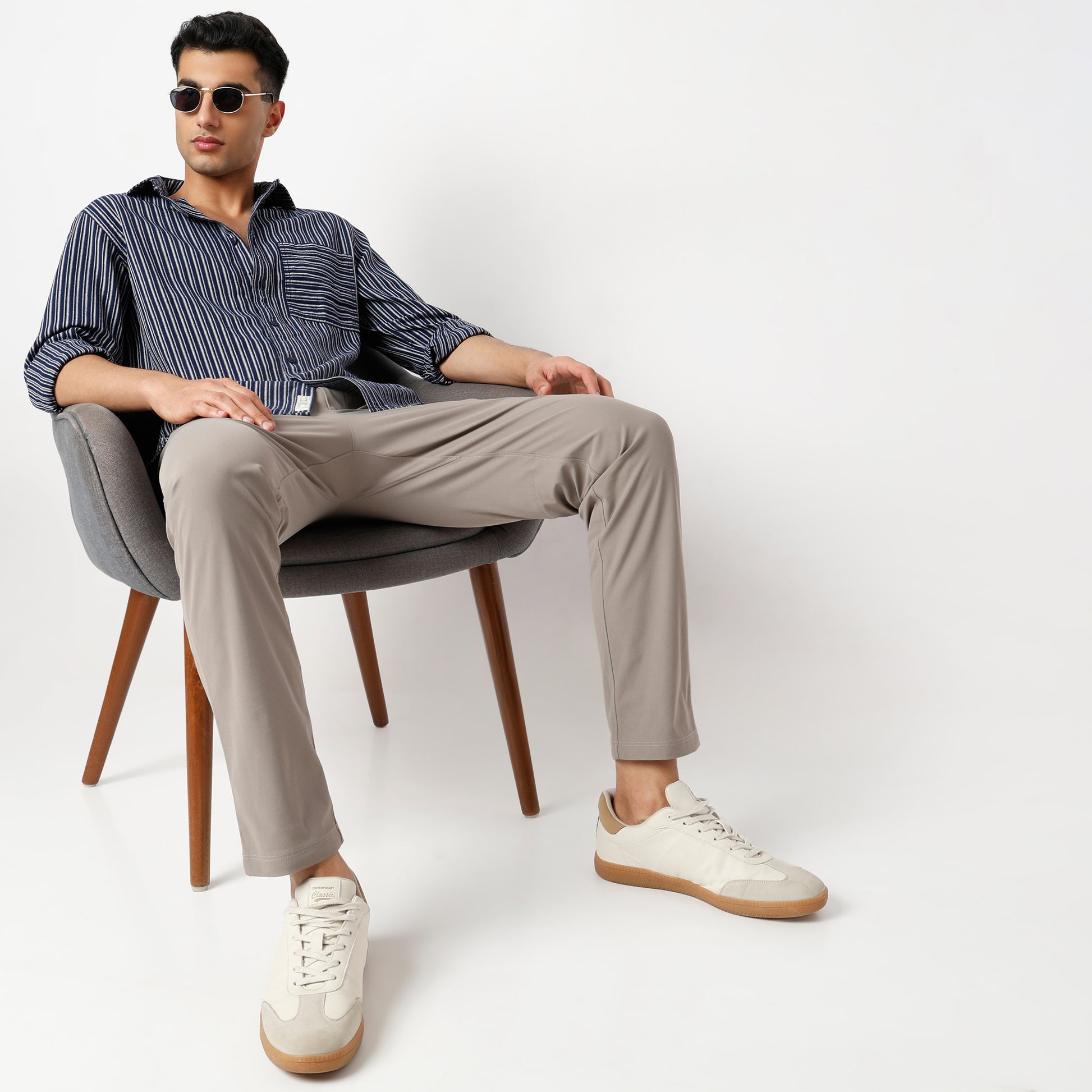 Regular Fit Striped Regular Length Shirt