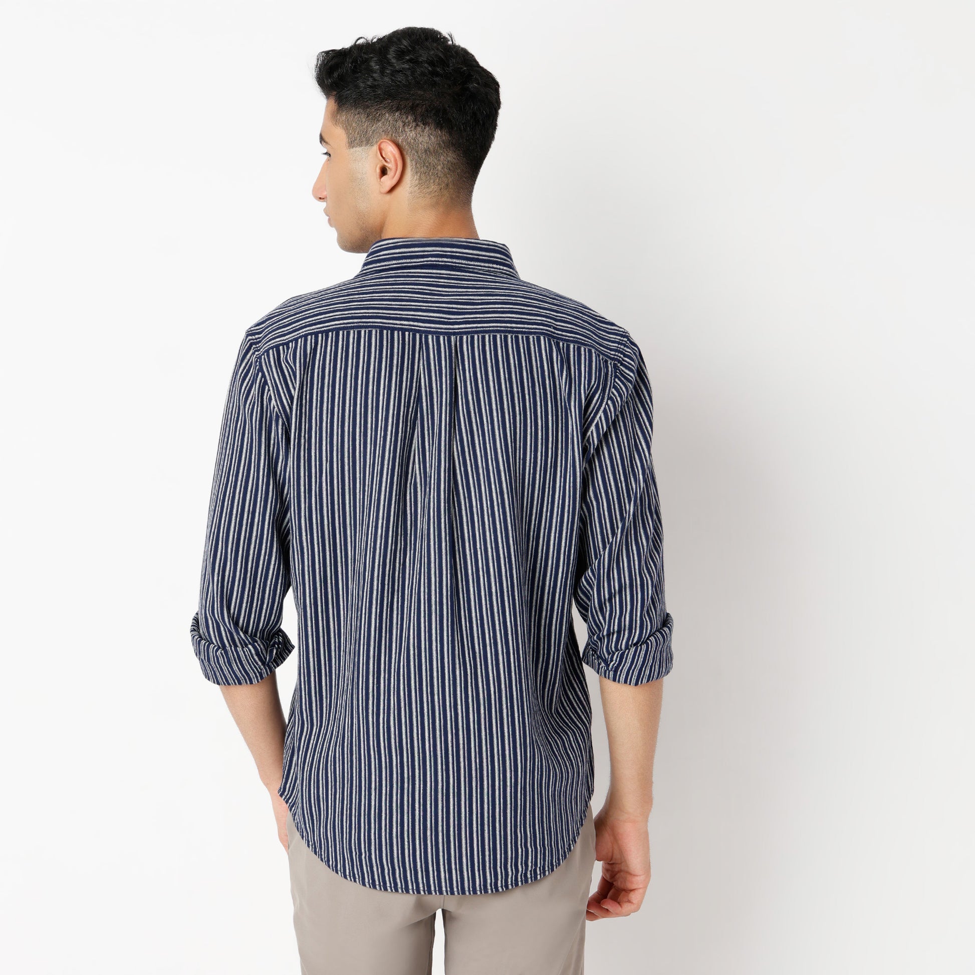Regular Fit Striped Regular Length Shirt