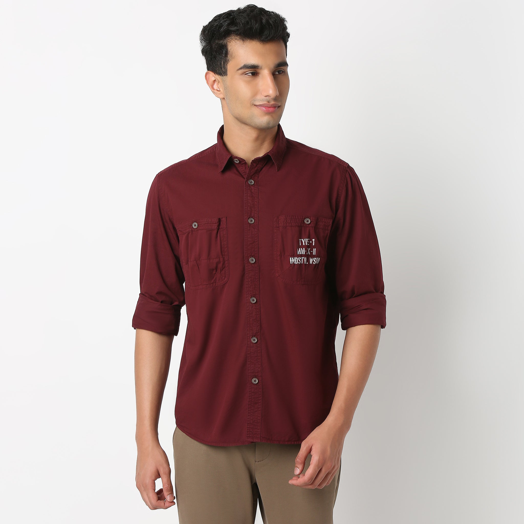Full Sleeve Combat Solid Shirt