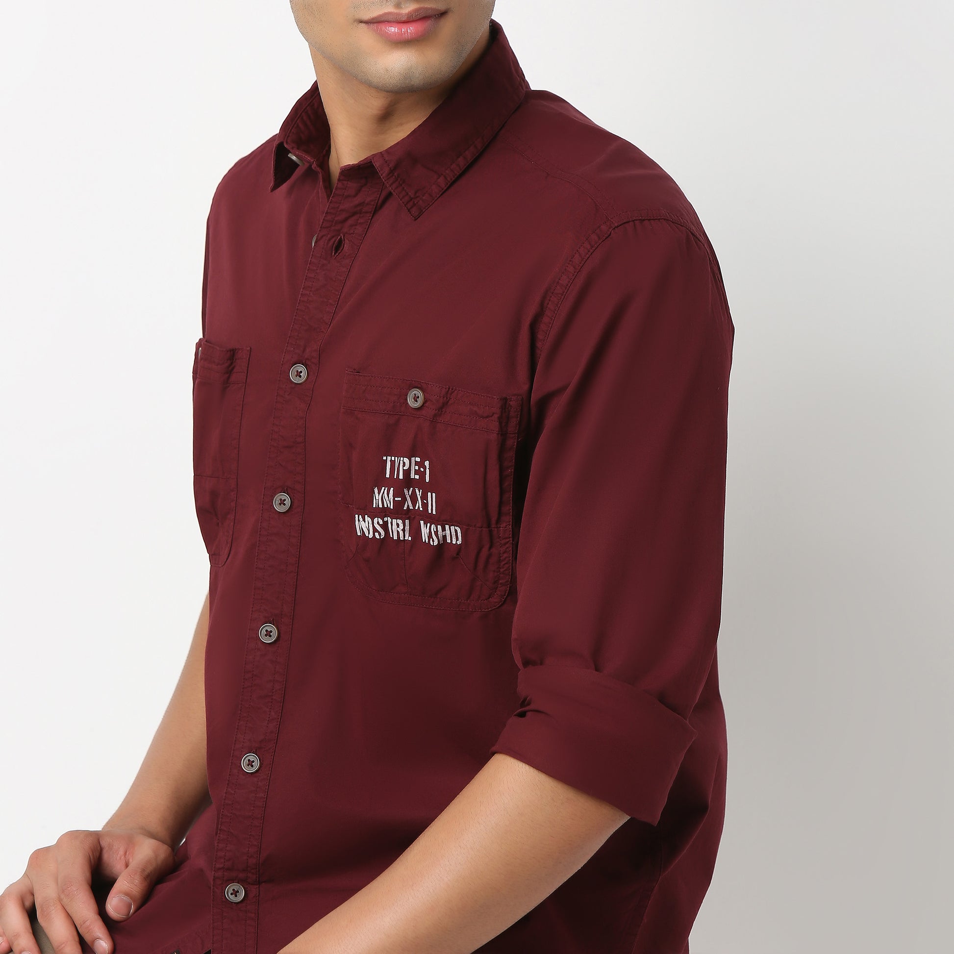 Full Sleeve Combat Solid Shirt