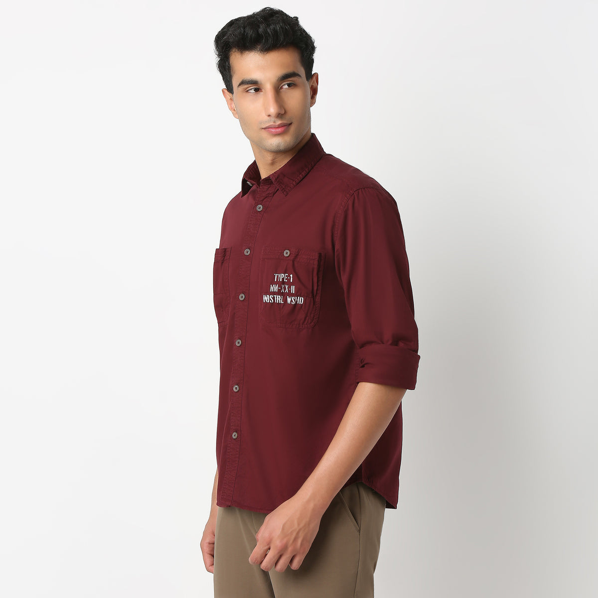 Full Sleeve Combat Solid Shirt