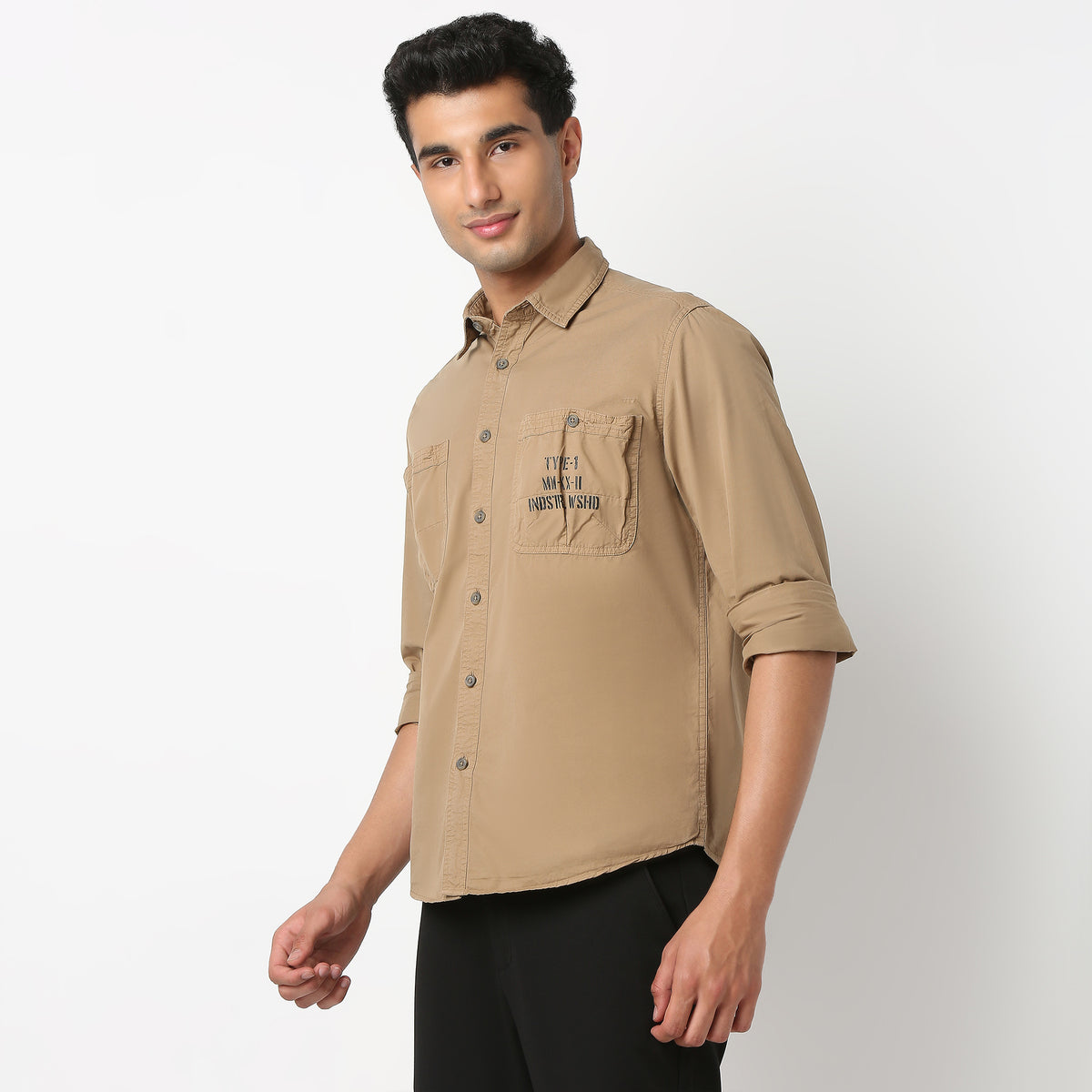 Full Sleeve Combat Solid Shirt