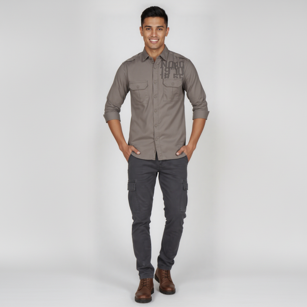 Cotton Printed Expedition Shirt