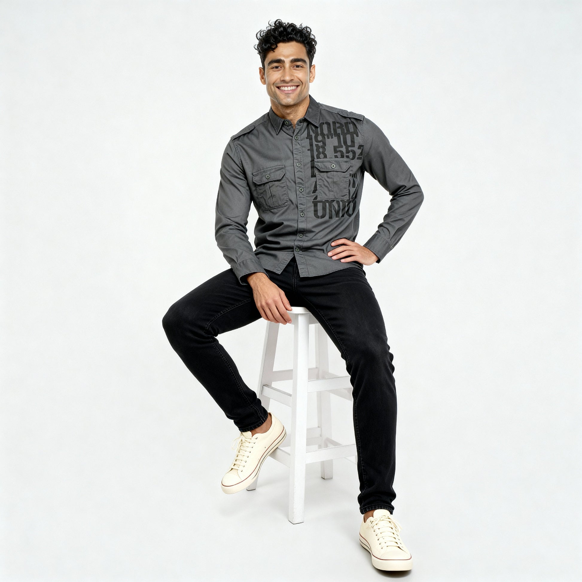 Cotton Printed Expedition Shirt