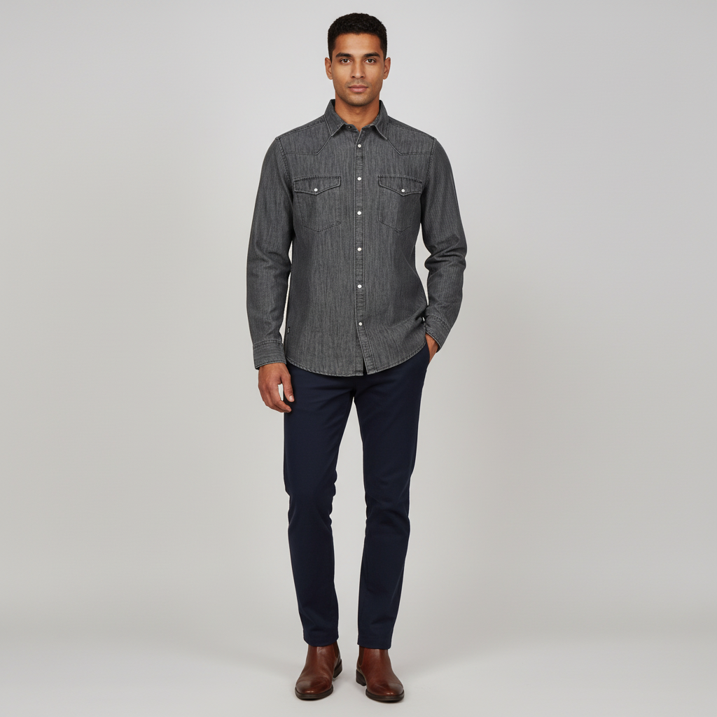 Double Pocket Solid Shirt