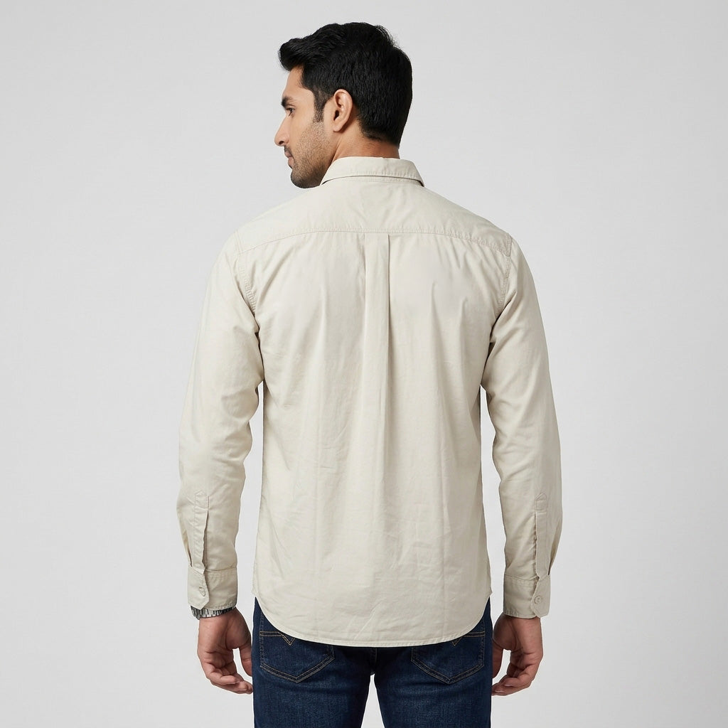 Solid Mens Explorer Double Pocket Shirt