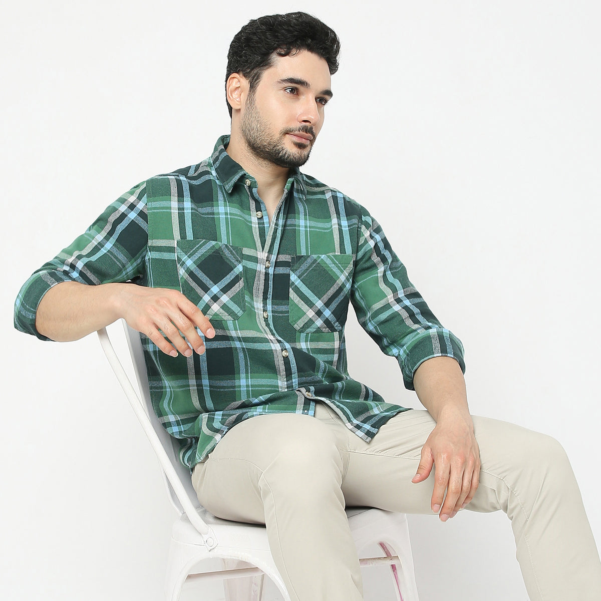 Regular Fit Checkered Lumber Jack Shirt