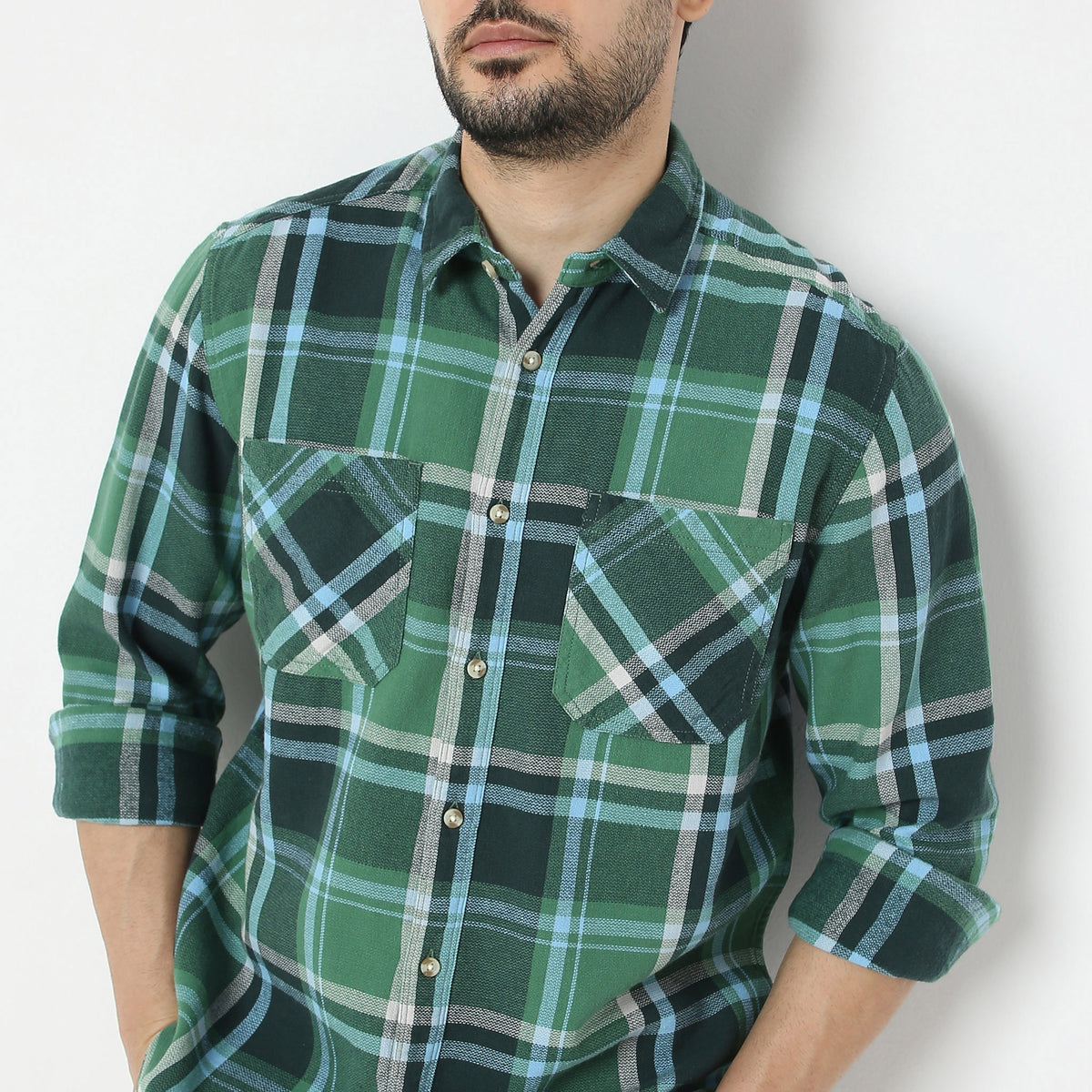 Regular Fit Checkered Lumber Jack Shirt