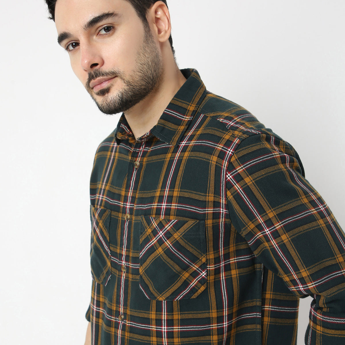 Regular Fit Checkered Lumber Jack Shirt