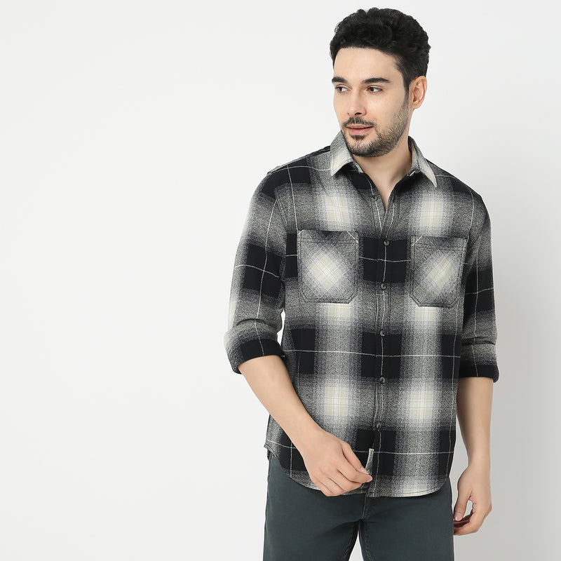 Regular Fit Checkered Lumber Jack Shirt