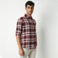 Regular Fit Checkered Shirt Collar Regular Length Shirt