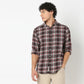Regular Fit Checkered Shirt Collar Regular Length Shirt