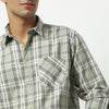Regular Fit Checkered Shirt Collar Shirt