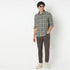 Collar Full Sleeve Checkered Shirt