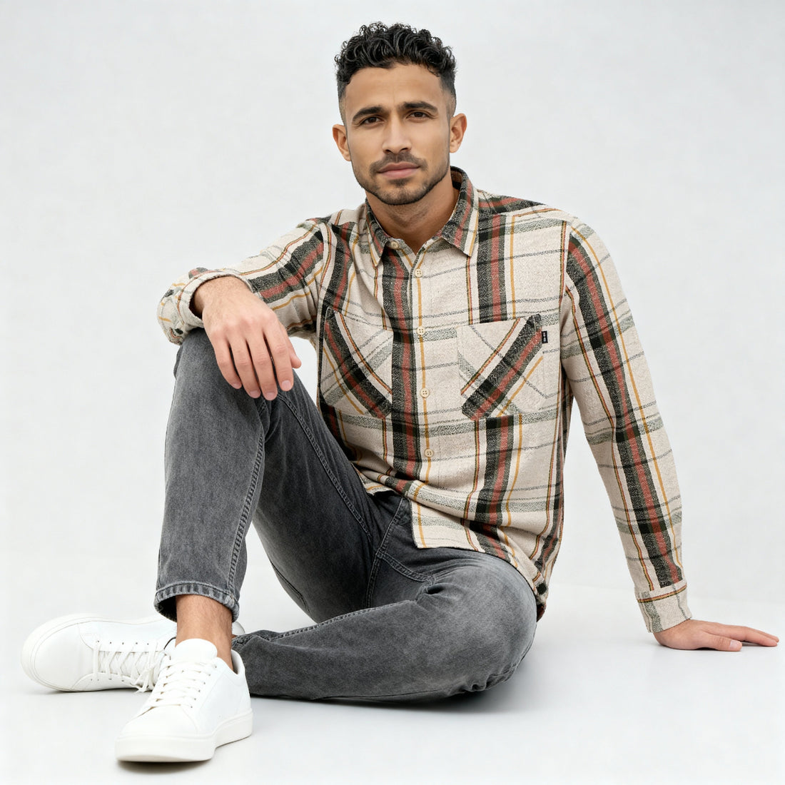 Cotton Double Pocket Checkered Lumber Jack Shirt