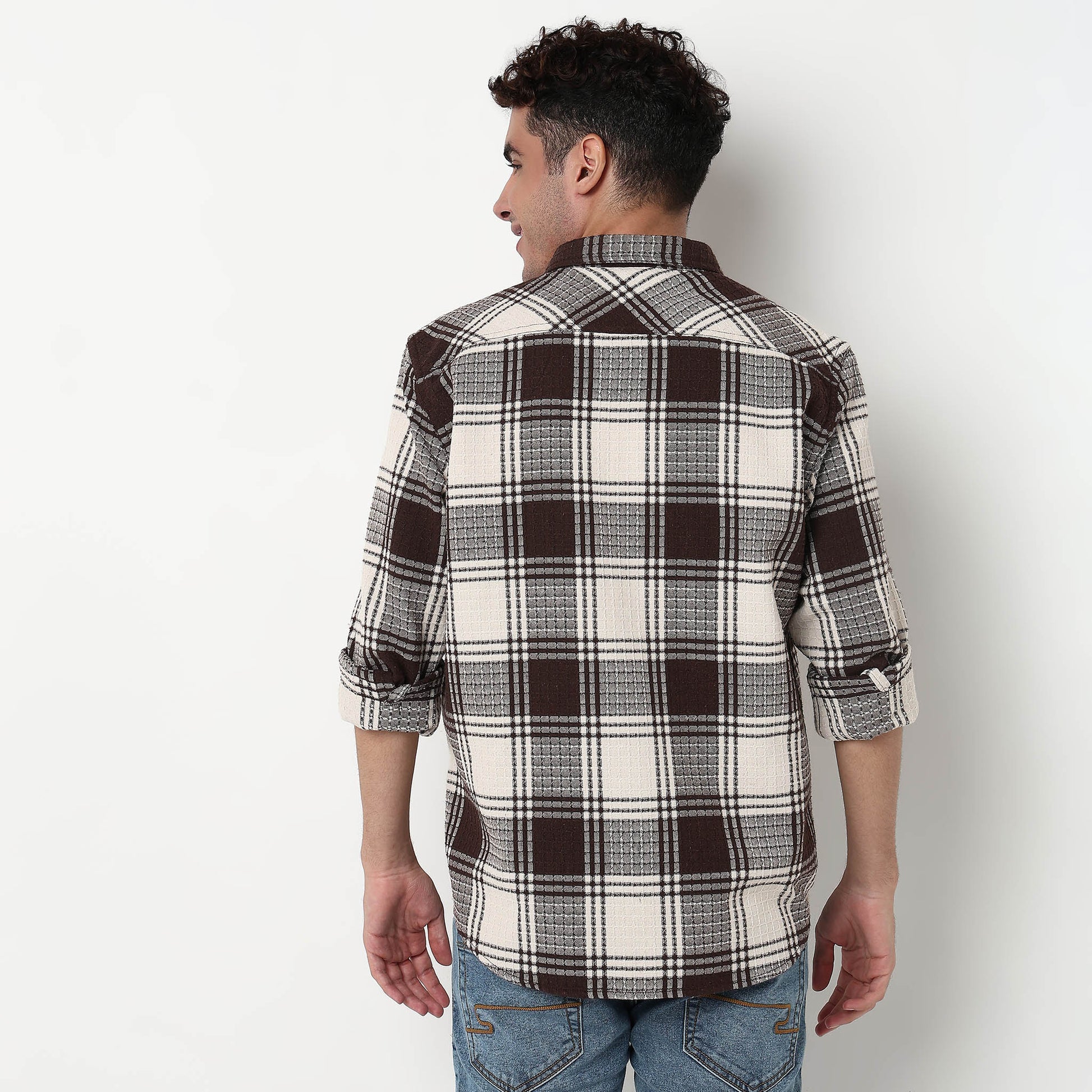 Checkered Cotton Fabric Shirt