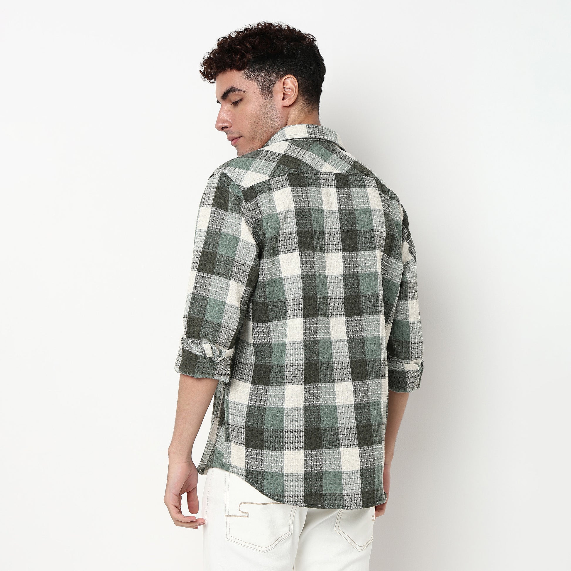 Checkered Cotton Fabric Shirt