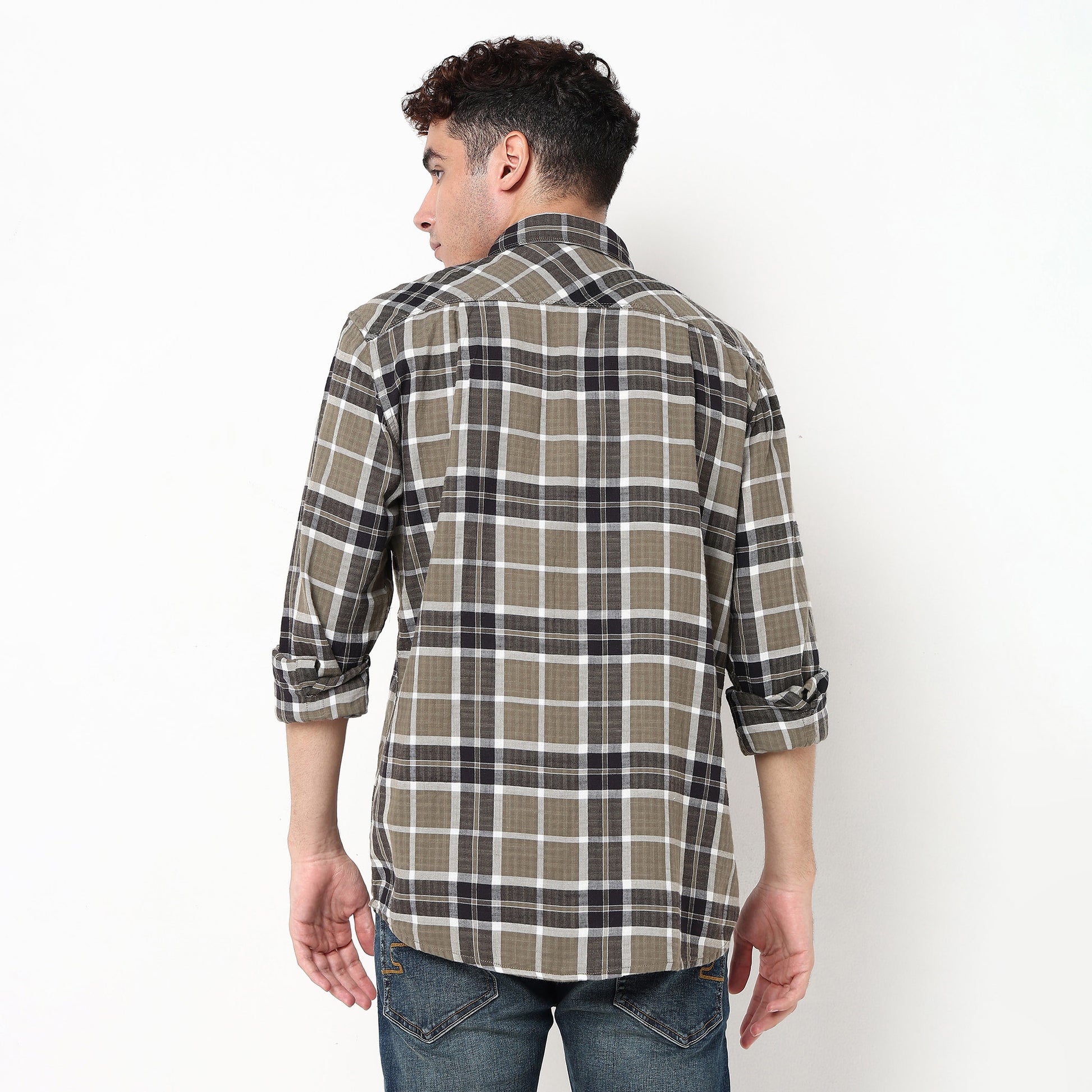 Checkered Cotton Fabric Shirt