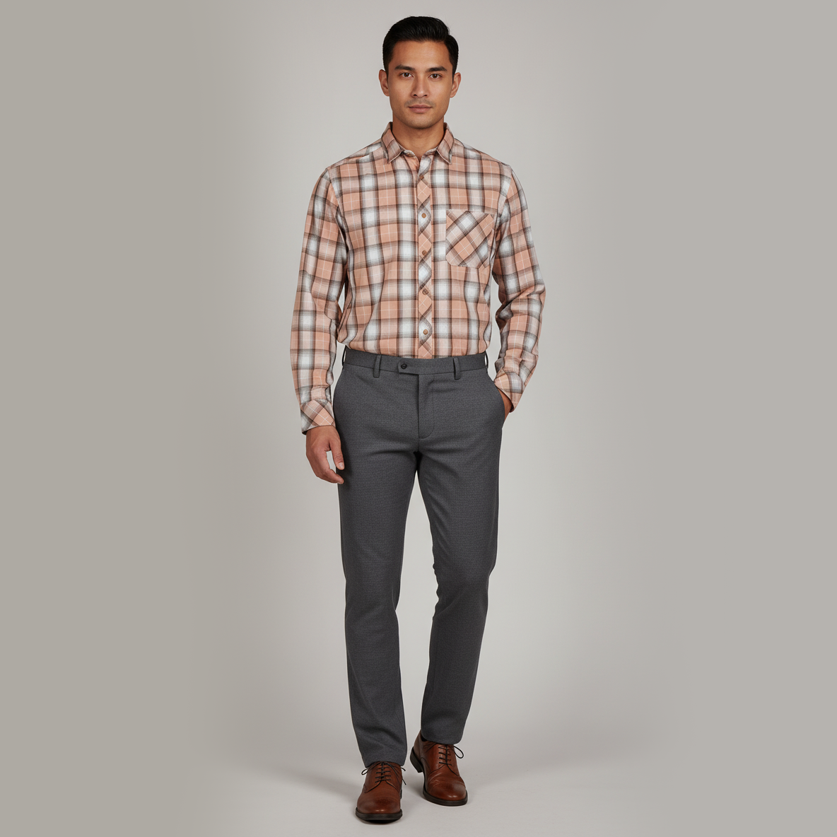 Cotton Checkered Shirt