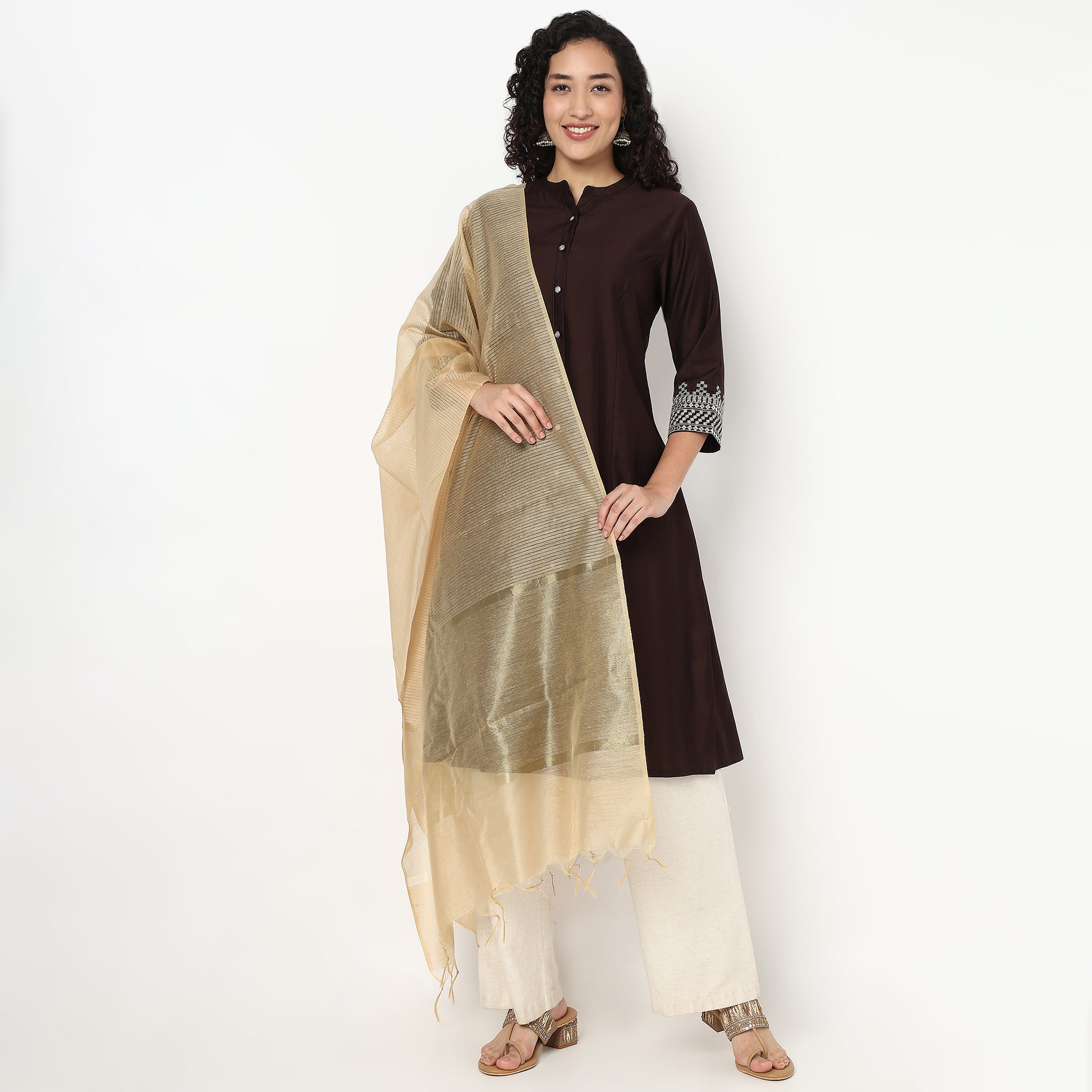 Golden Zari Dupatta