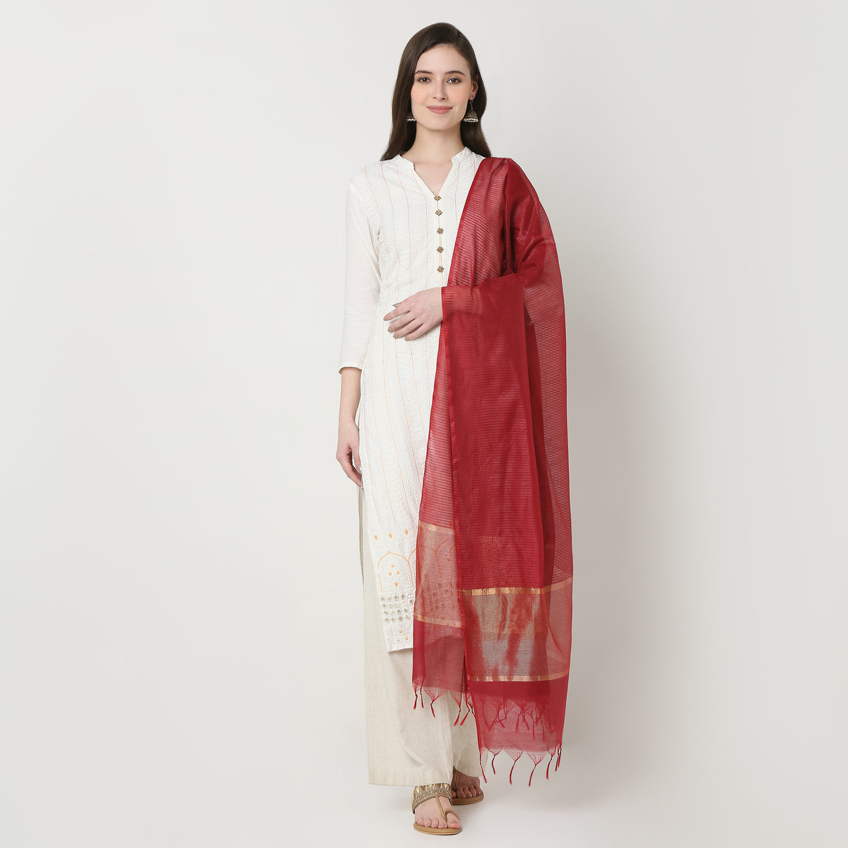Golden Zari Dupatta
