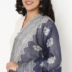 Kota Doria Printed Dupatta