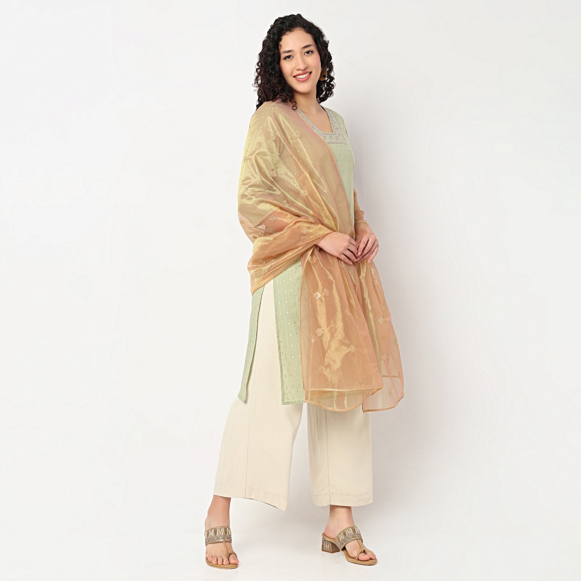 Embroidered Polyester Dupatta