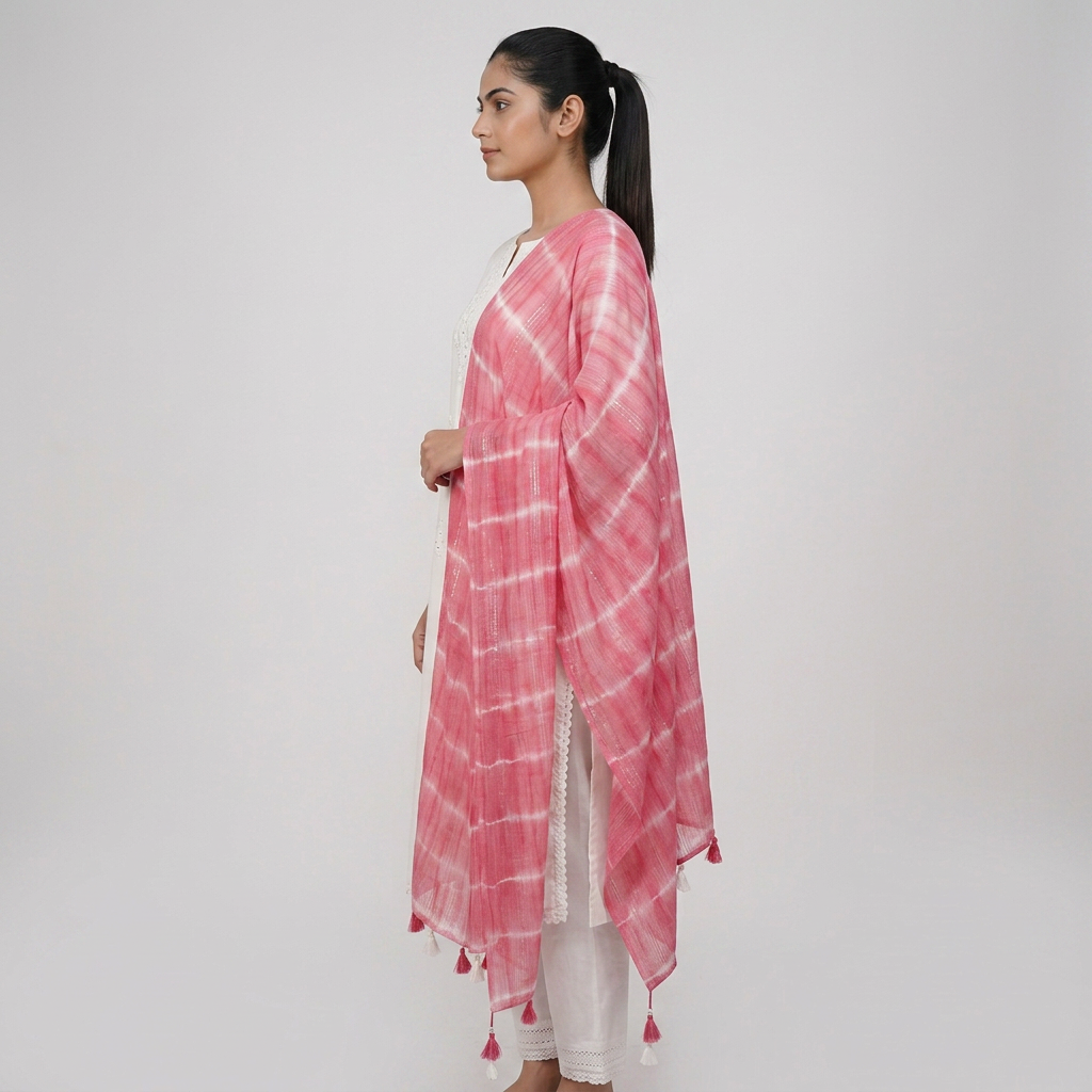 Cotton Printed Shibori Dupatta