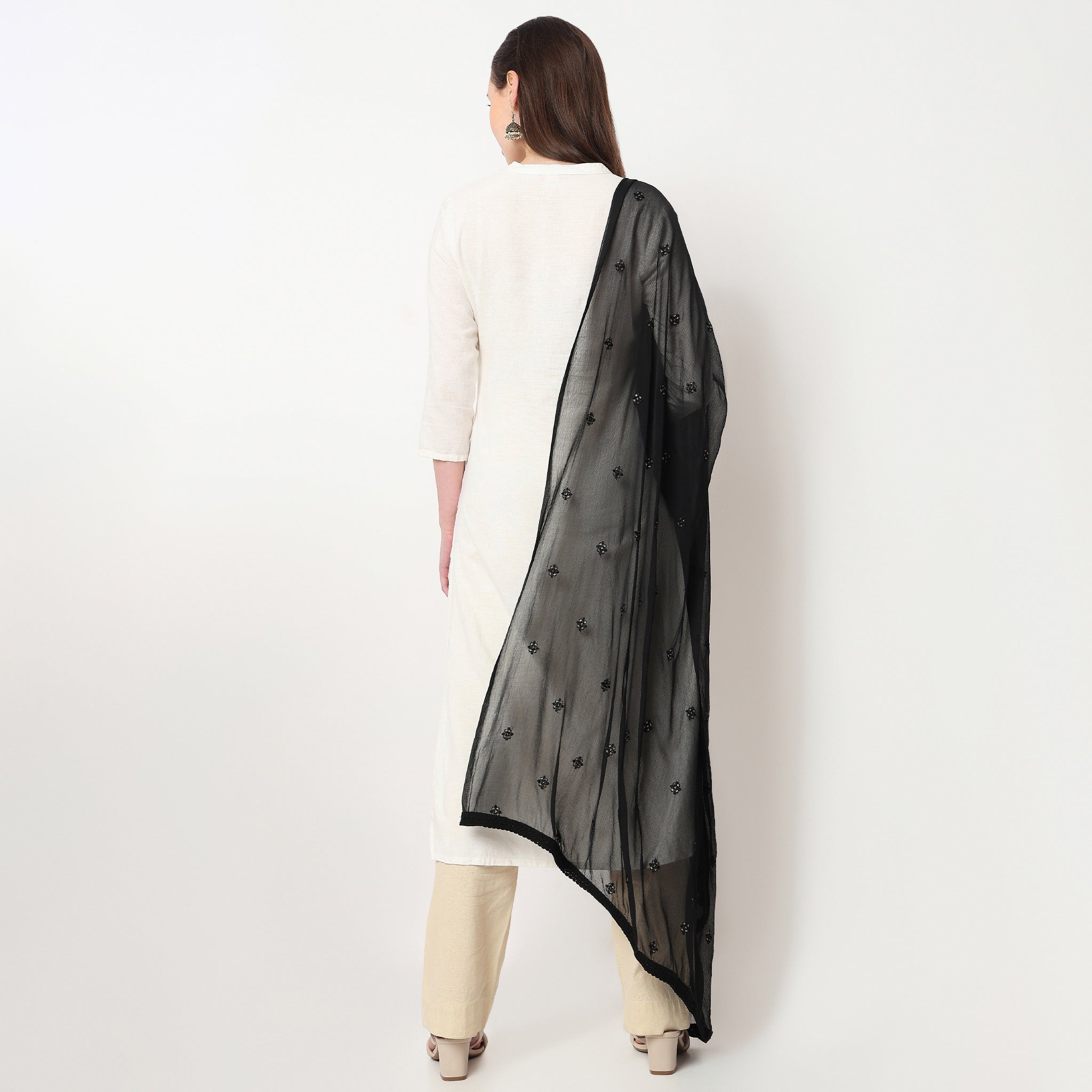 Embroidered Nylon Dupatta