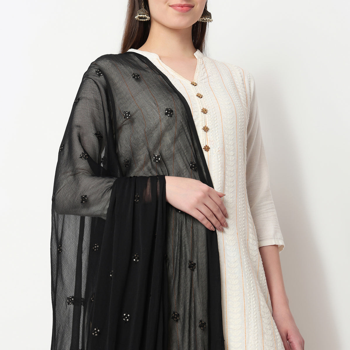 Embroidered Nylon Dupatta