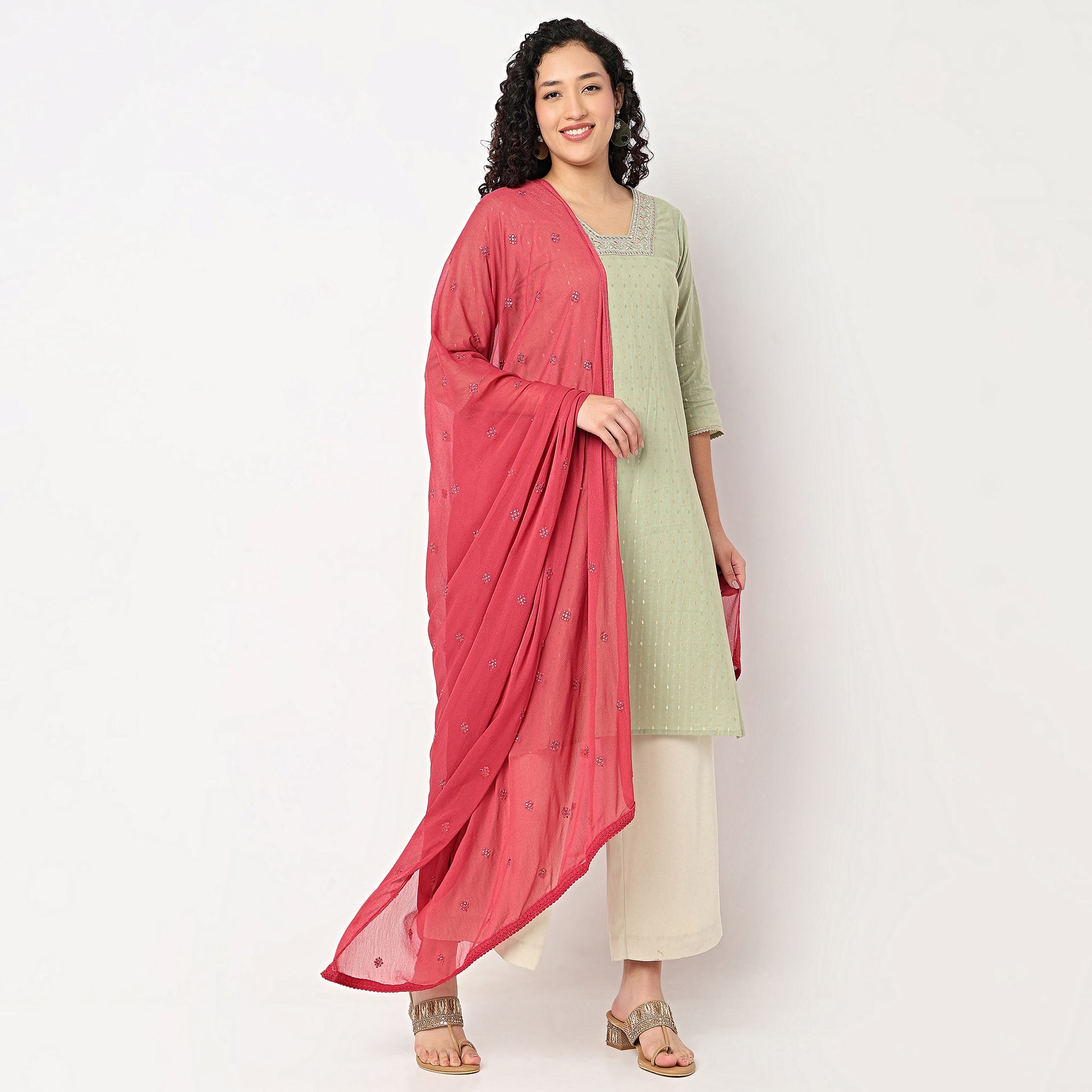 Embroidered Nylon Dupatta