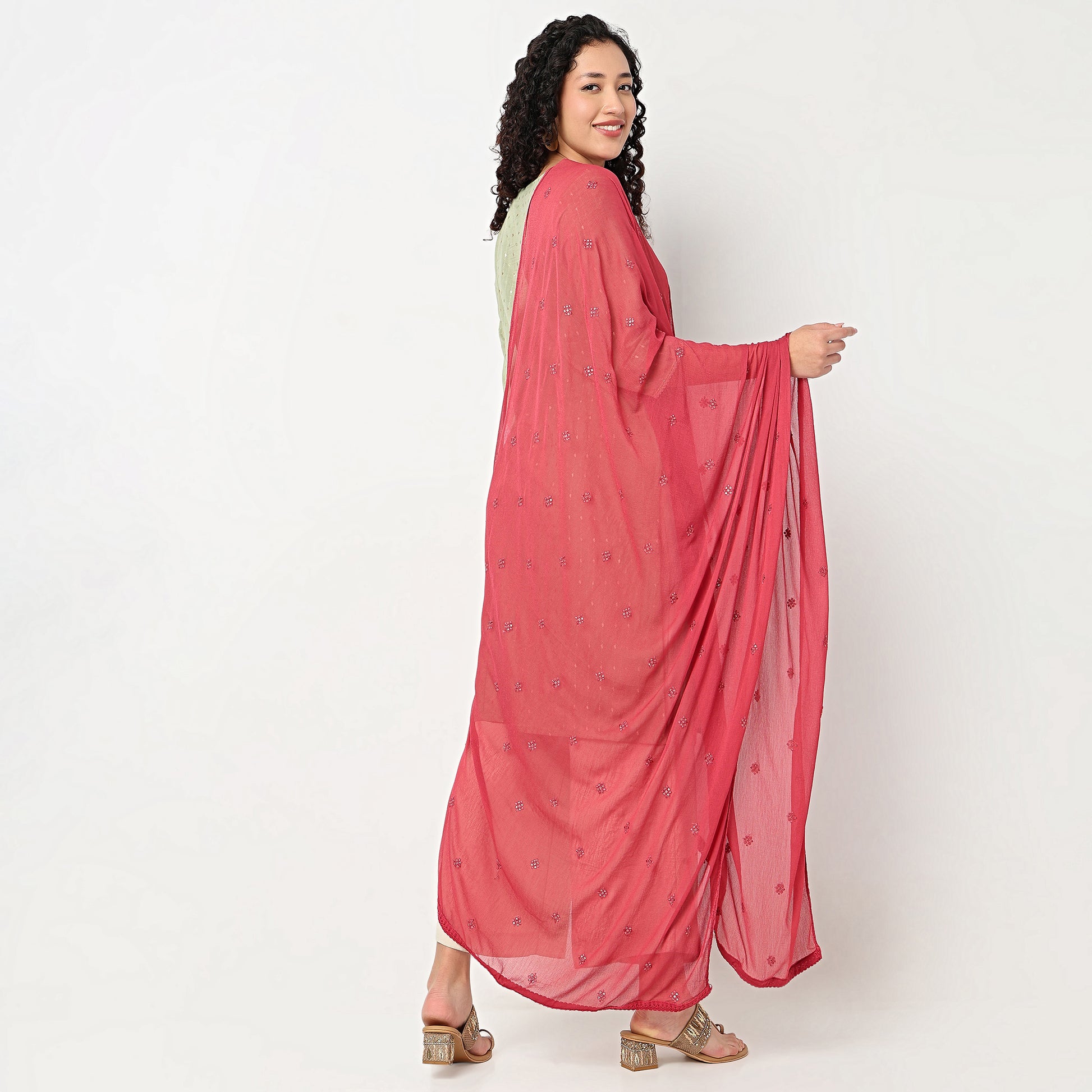 Embroidered Nylon Dupatta