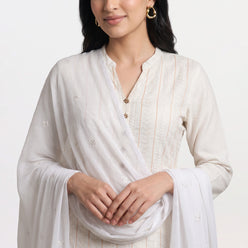 Embroidered Chiffon Dupatta
