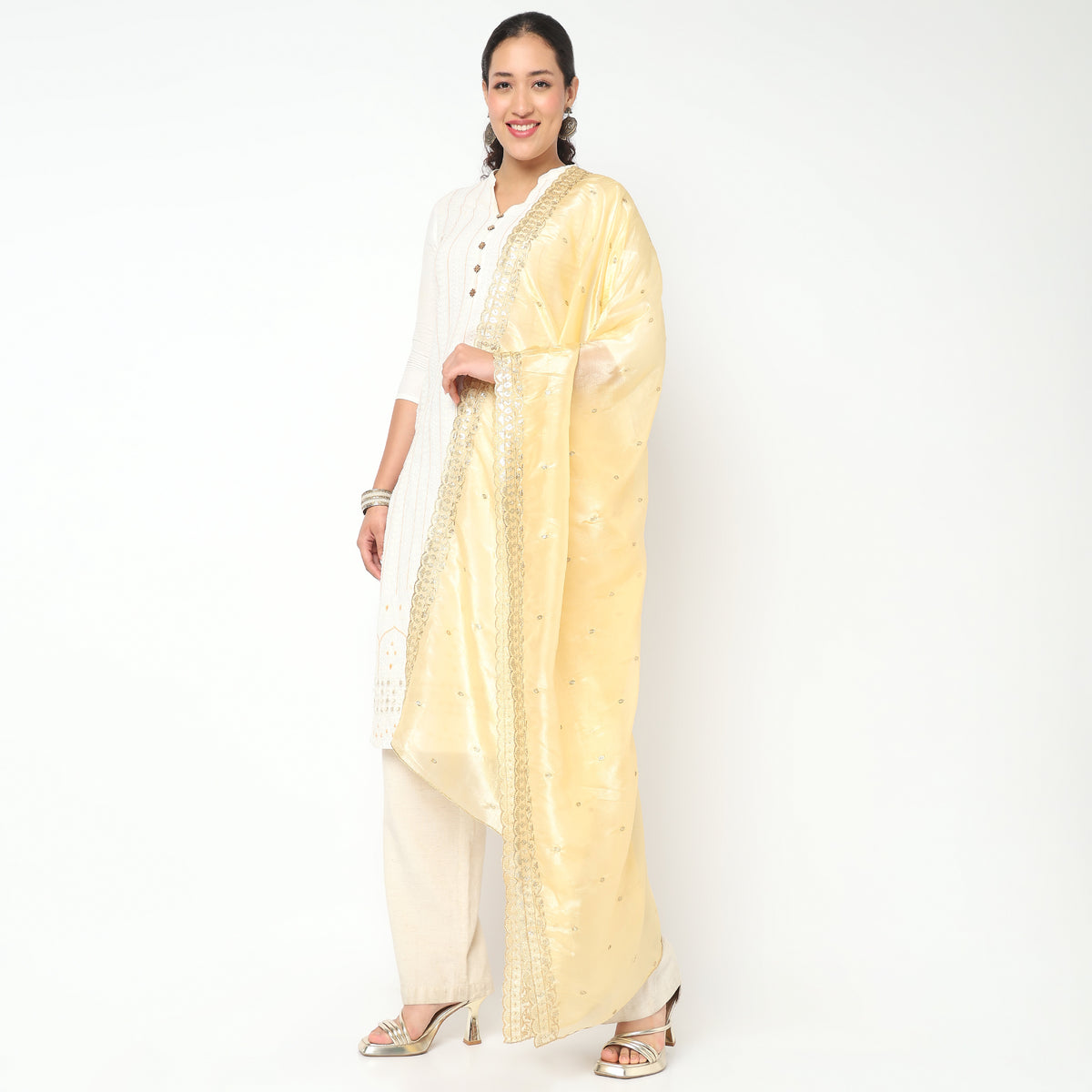 Embellished Poly Silk Dupatta