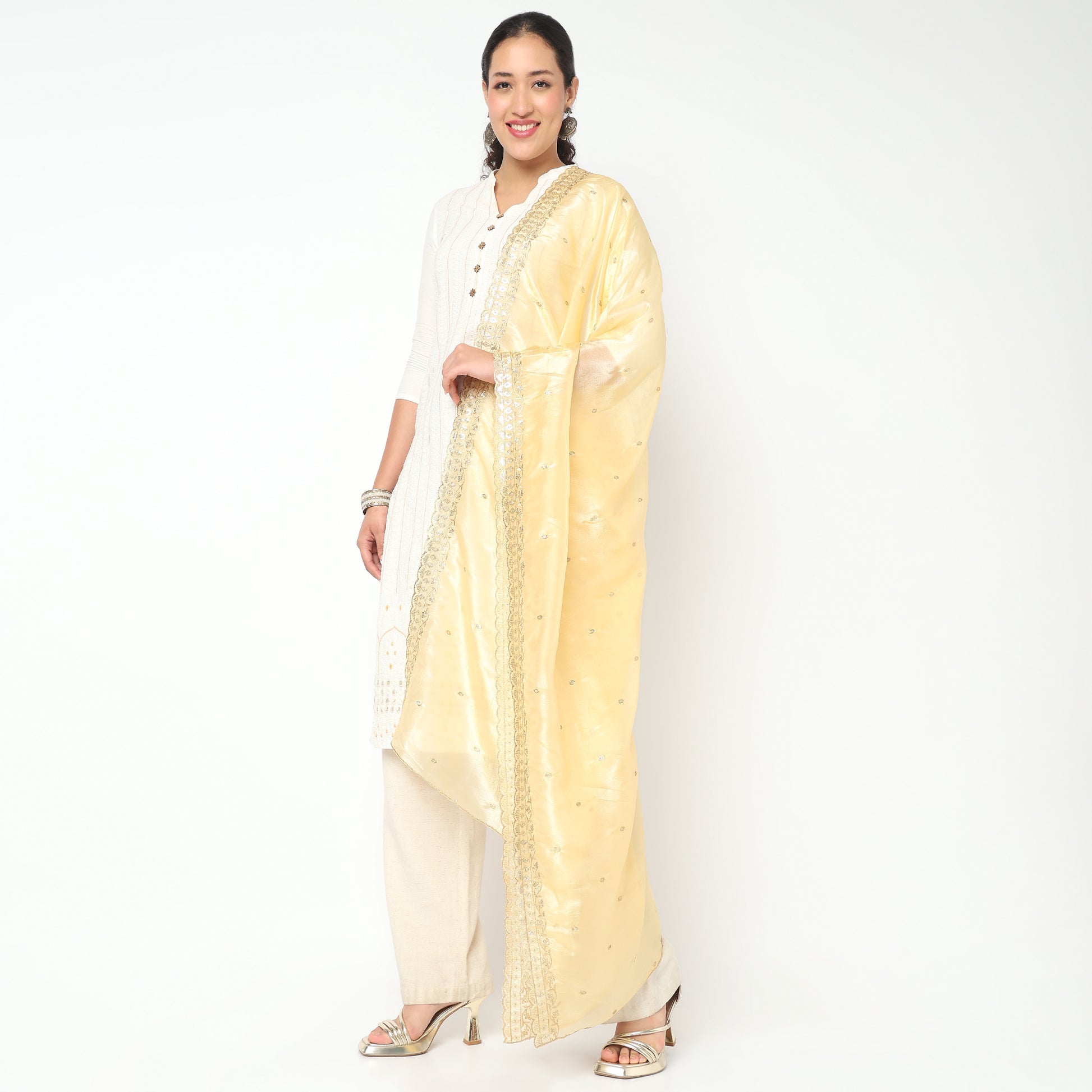 Embellished Poly Silk Dupatta