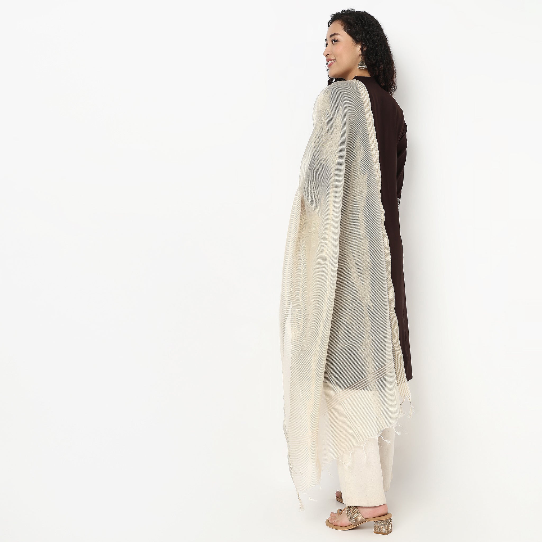 Striped Zari Dupatta