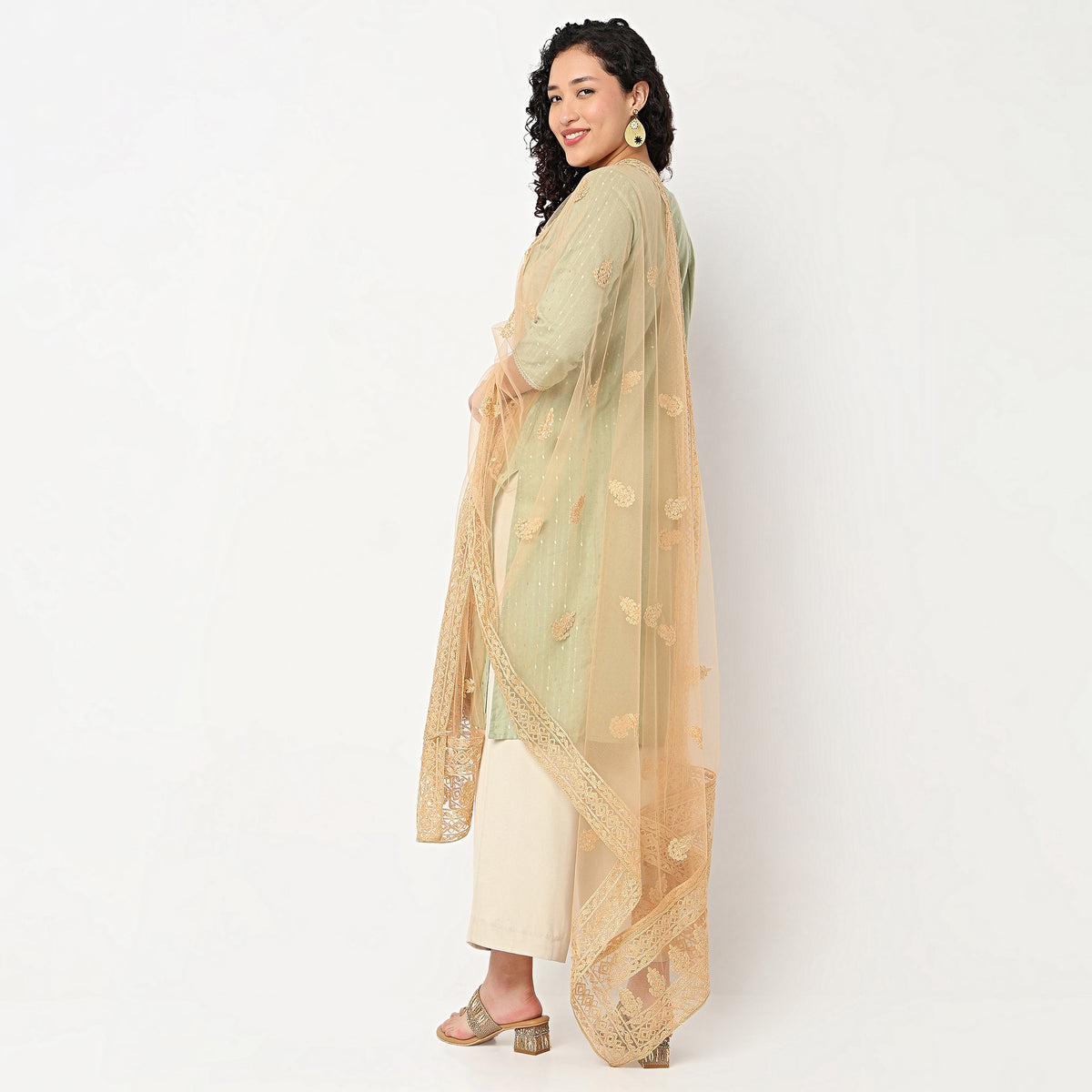 Embroidered Polyster Dupatta