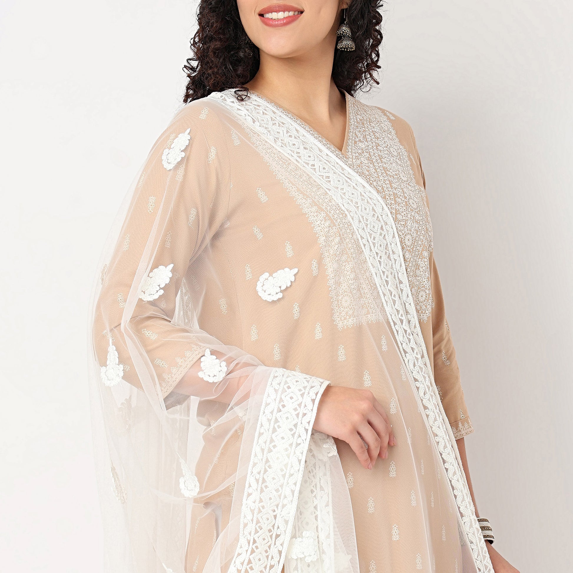 Embroidered Polyster Dupatta