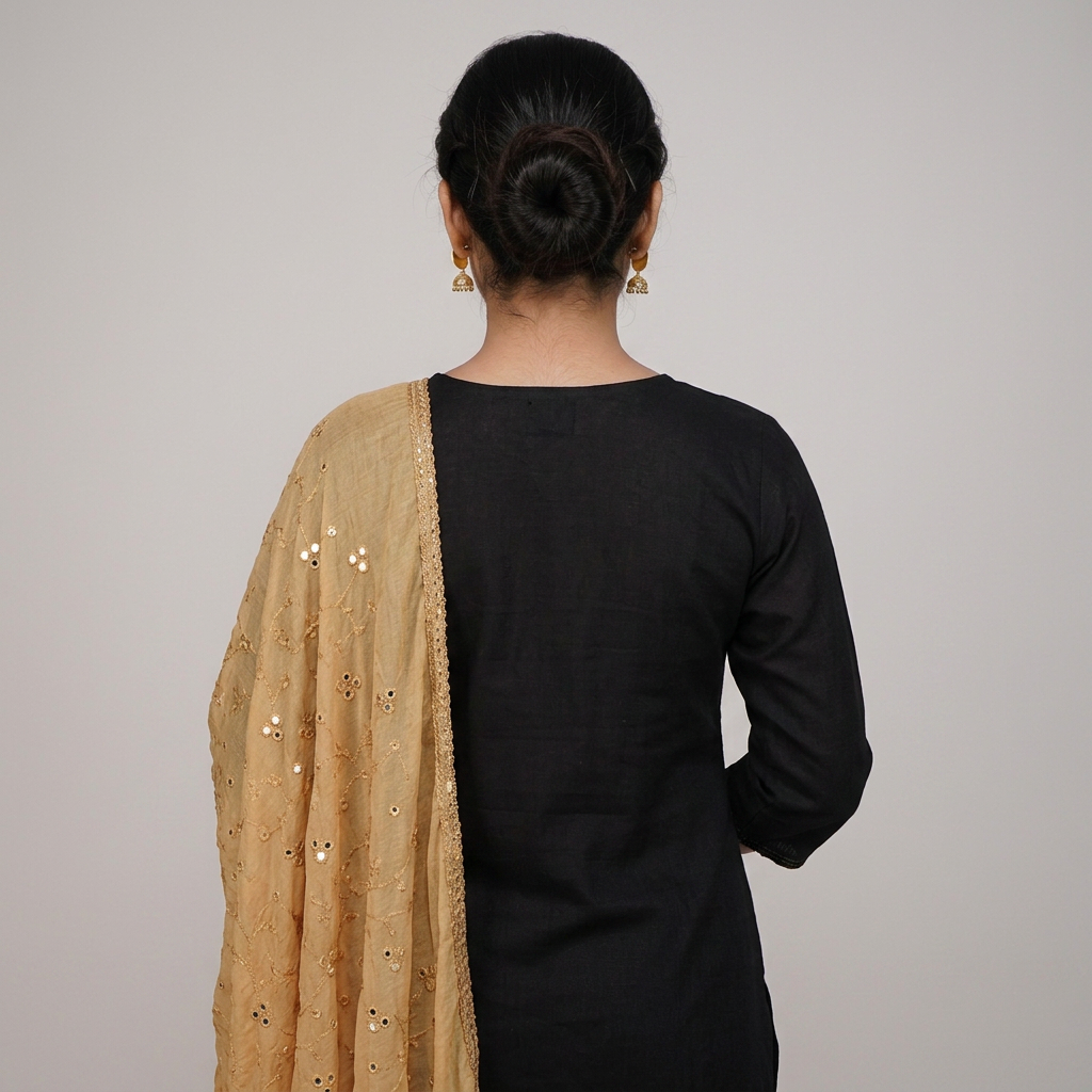 Embroidered Chanderi Dupatta
