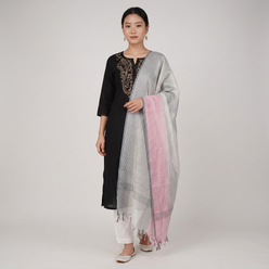 Striped Chanderi Dupatta