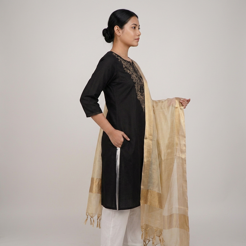 Embellished Brocade Dupatta