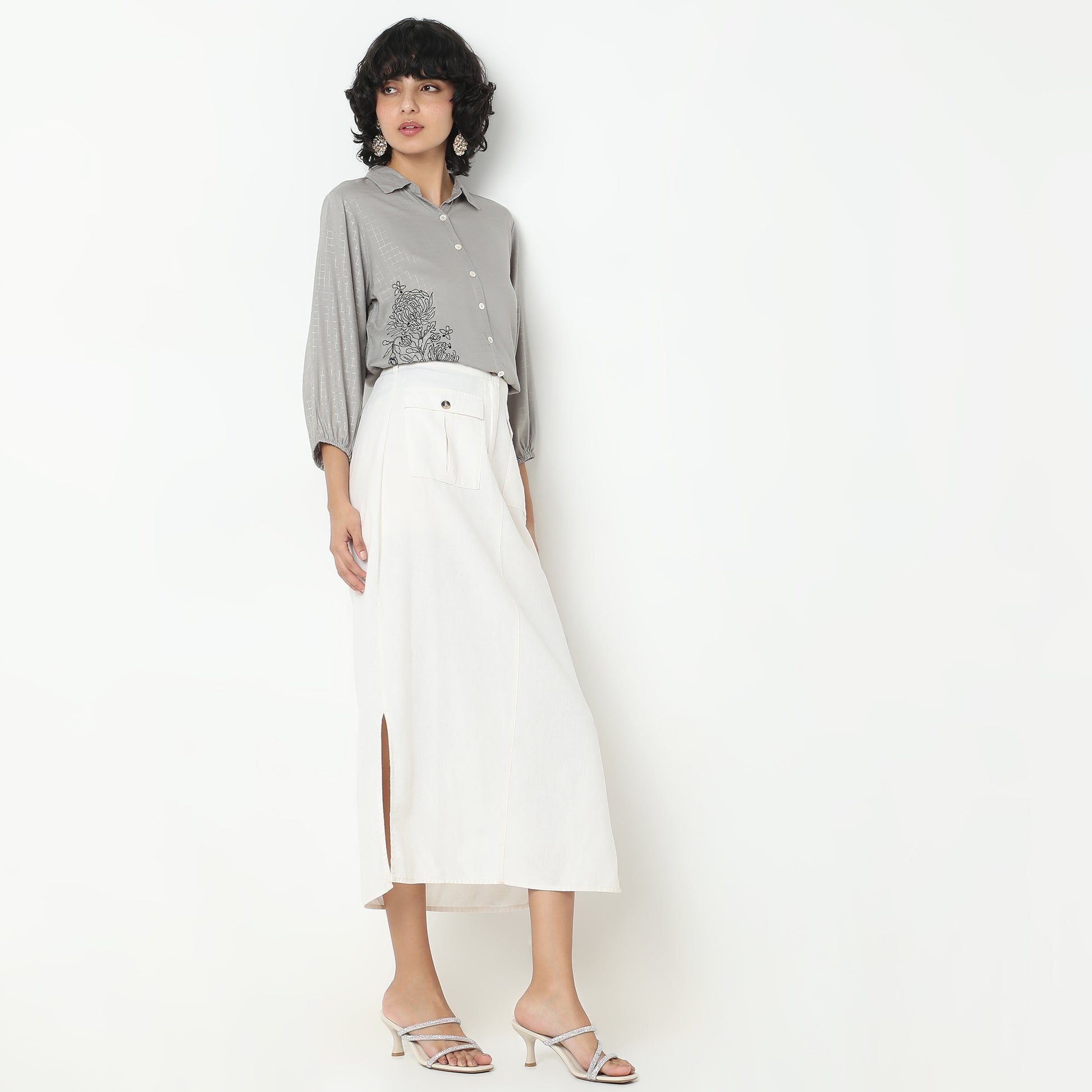 Regular Fit Checkered Tunic