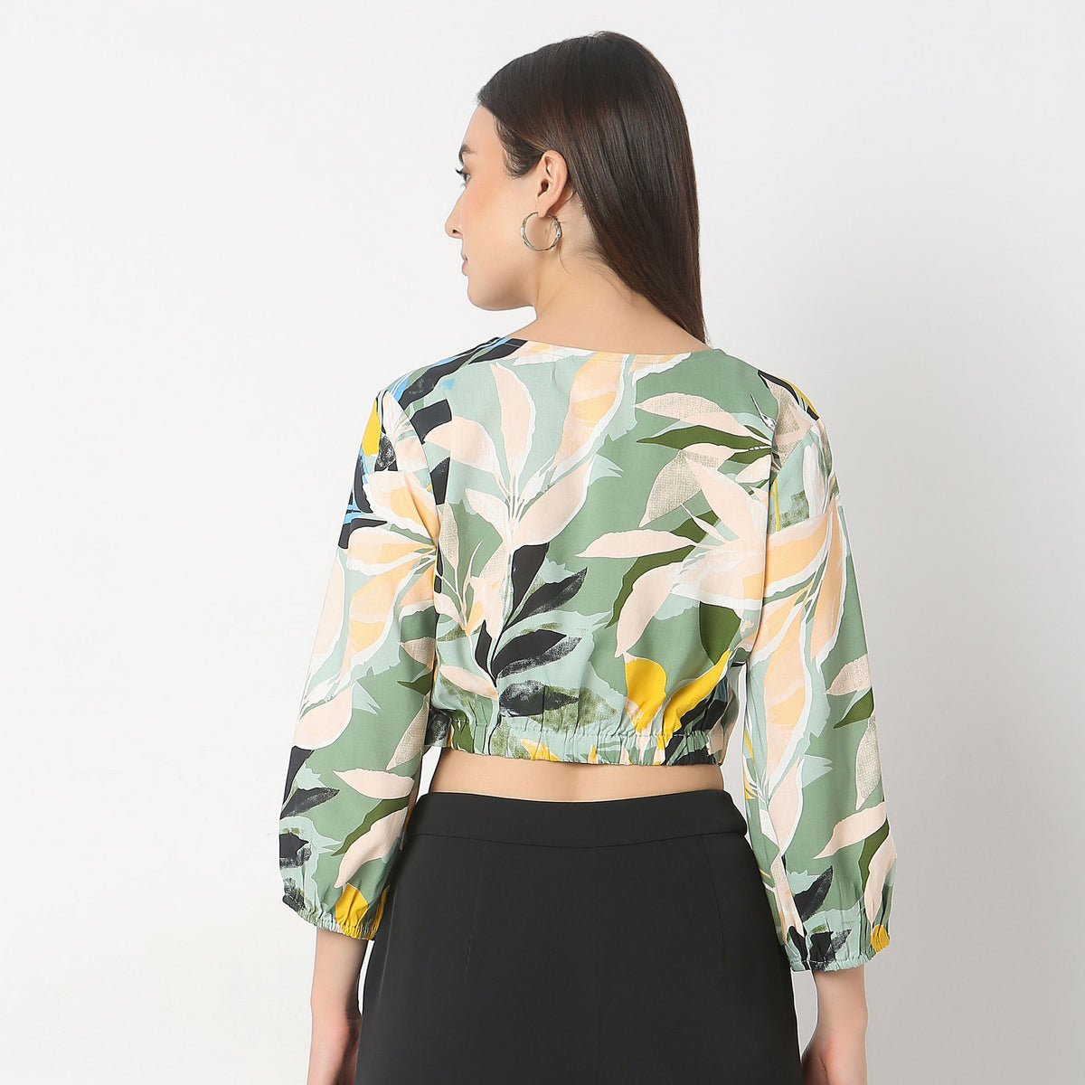 Regular Fit Printed Crop Top