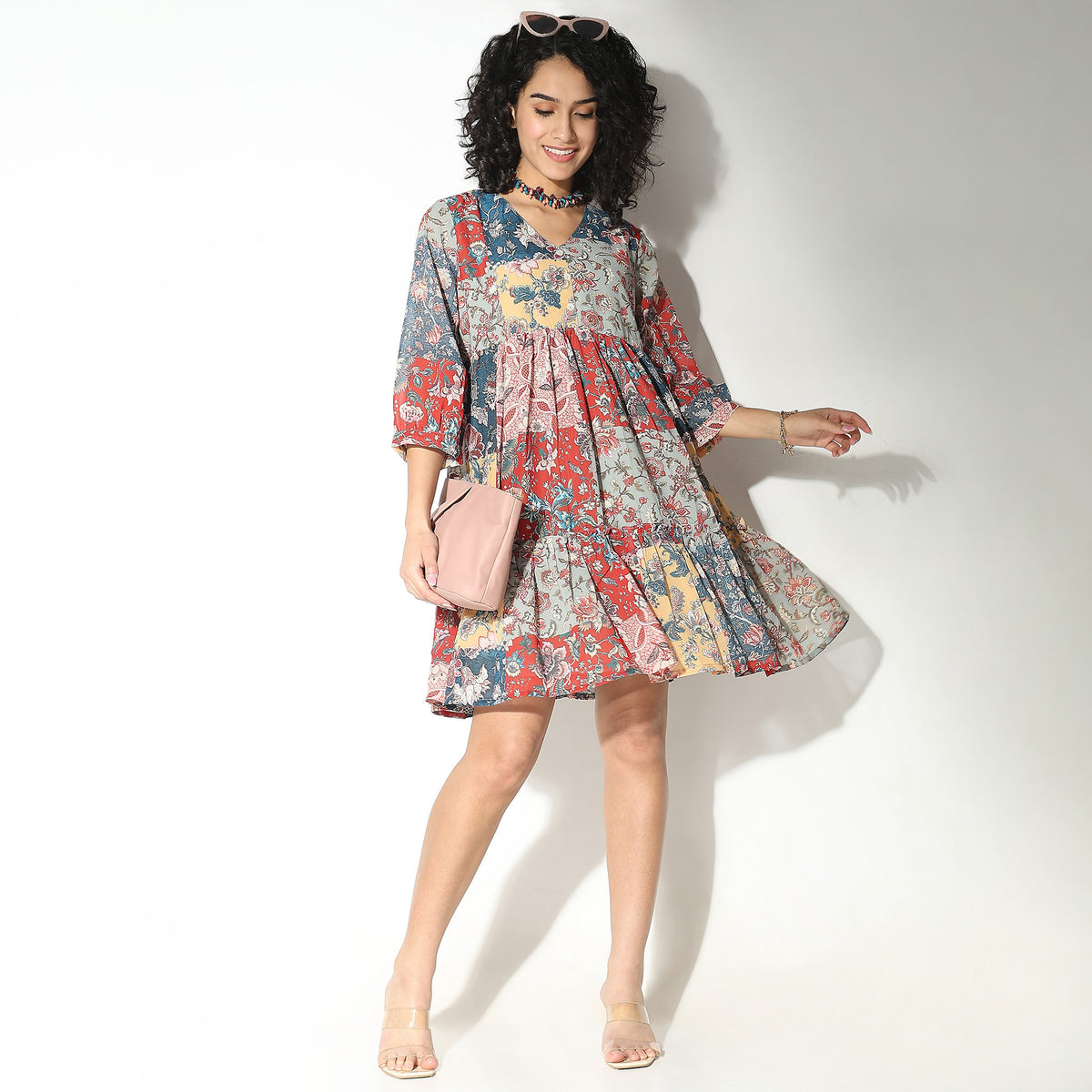 Flare Fit Printed Dress