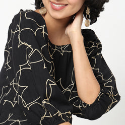 Flare Fit Printed Kurta